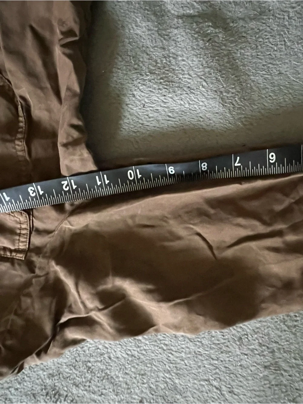 Burberry Brown Button-Front Long Sleeve Silk Dress
